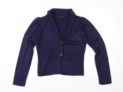 Dorothy Perkins Womens Blue  Knit Cardigan Jumper Size 12