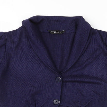 Dorothy Perkins Womens Blue  Knit Cardigan Jumper Size 12