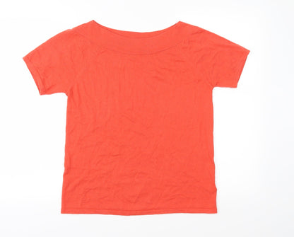 Next Womens Orange  Knit Pullover Jumper Size 12