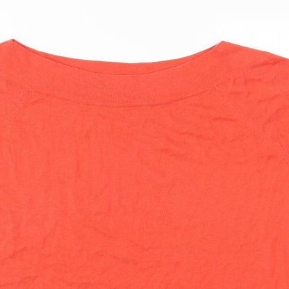 Next Womens Orange  Knit Pullover Jumper Size 12
