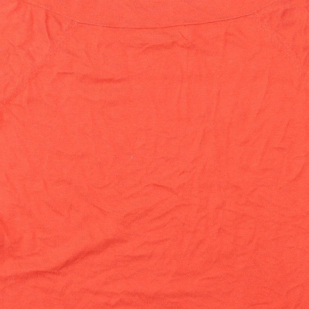 Next Womens Orange  Knit Pullover Jumper Size 12