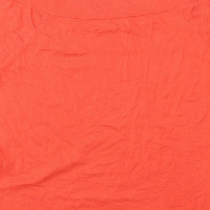 Next Womens Orange  Knit Pullover Jumper Size 12