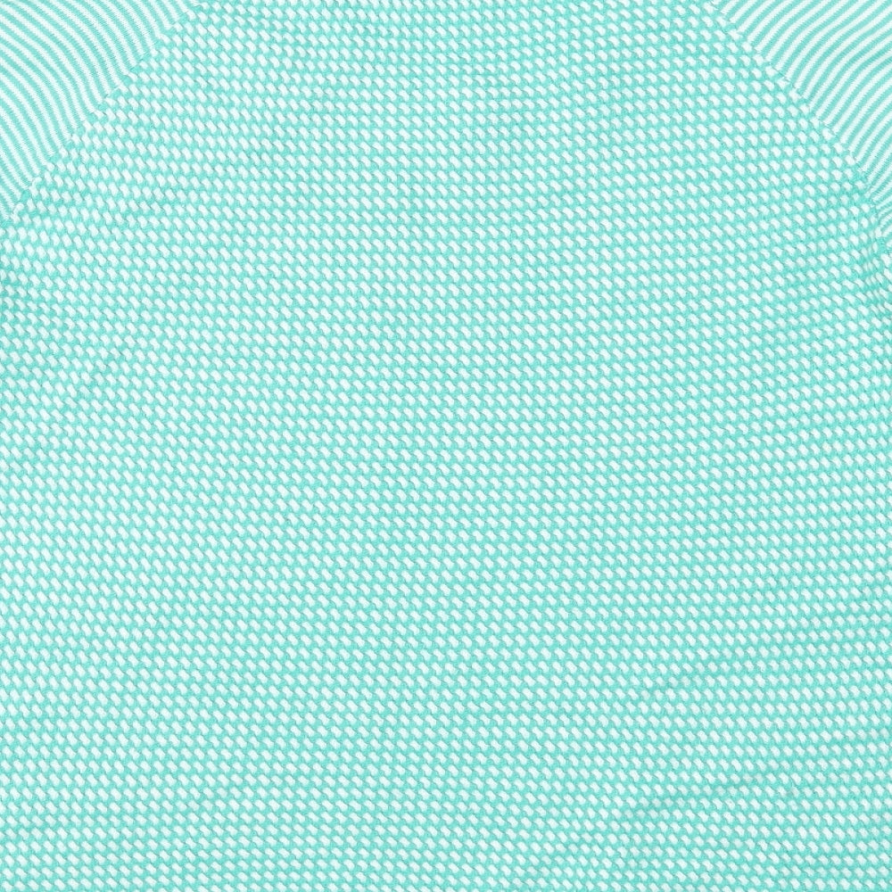 Marks and Spencer Womens Green Striped Knit Pullover Jumper Size 12