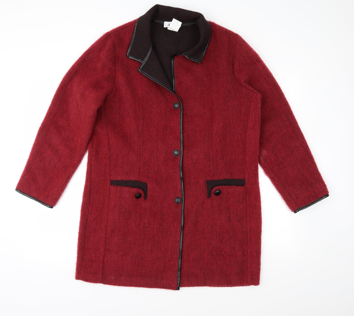 Womens UK Size 14 Afibel Red Overcoat