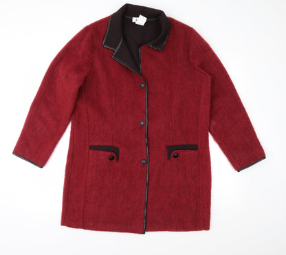Womens UK Size 14 Afibel Red Overcoat