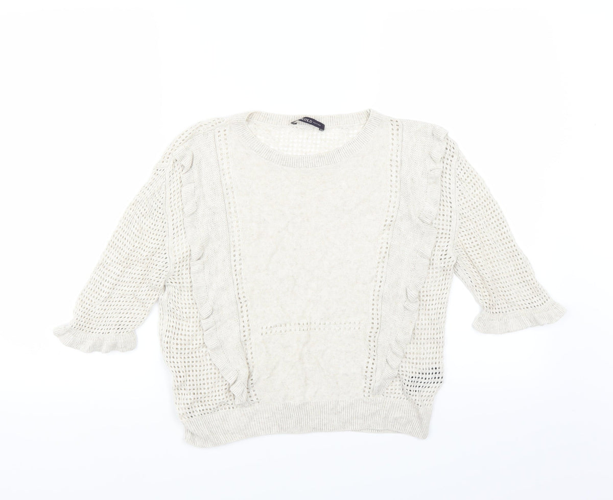 Marks & Spencer Womens Beige   Pullover Jumper Size 10