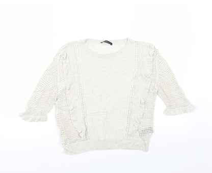 Marks & Spencer Womens Beige   Pullover Jumper Size 10