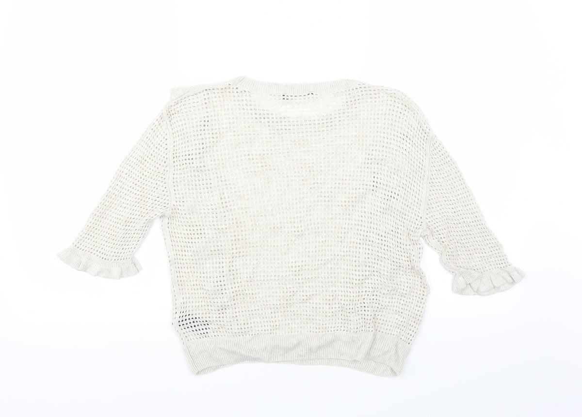 Marks & Spencer Womens Beige   Pullover Jumper Size 10