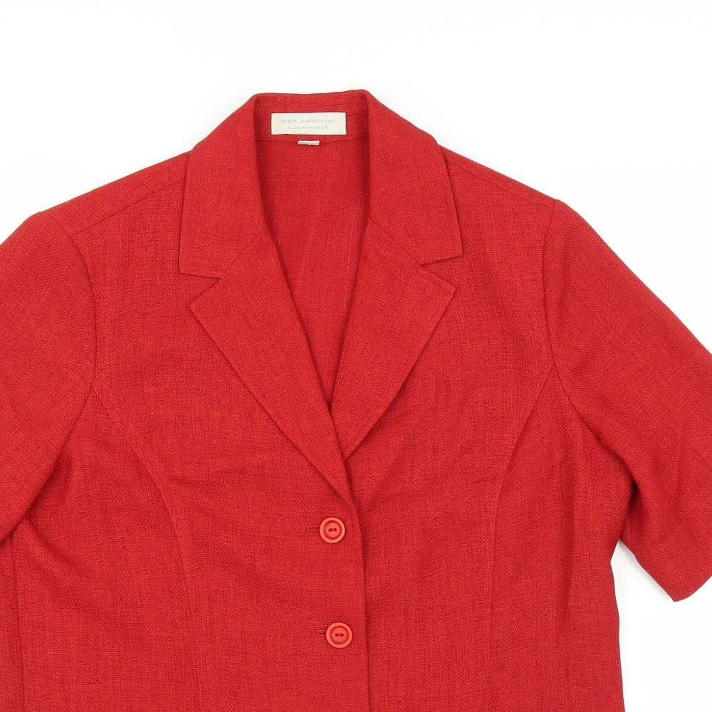 pier angelini Womens Red   Basic Blouse Size 12