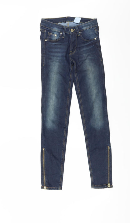 Womens UK Size 26 in H&M Extra-Slim Fit Skinny Blue Jeans