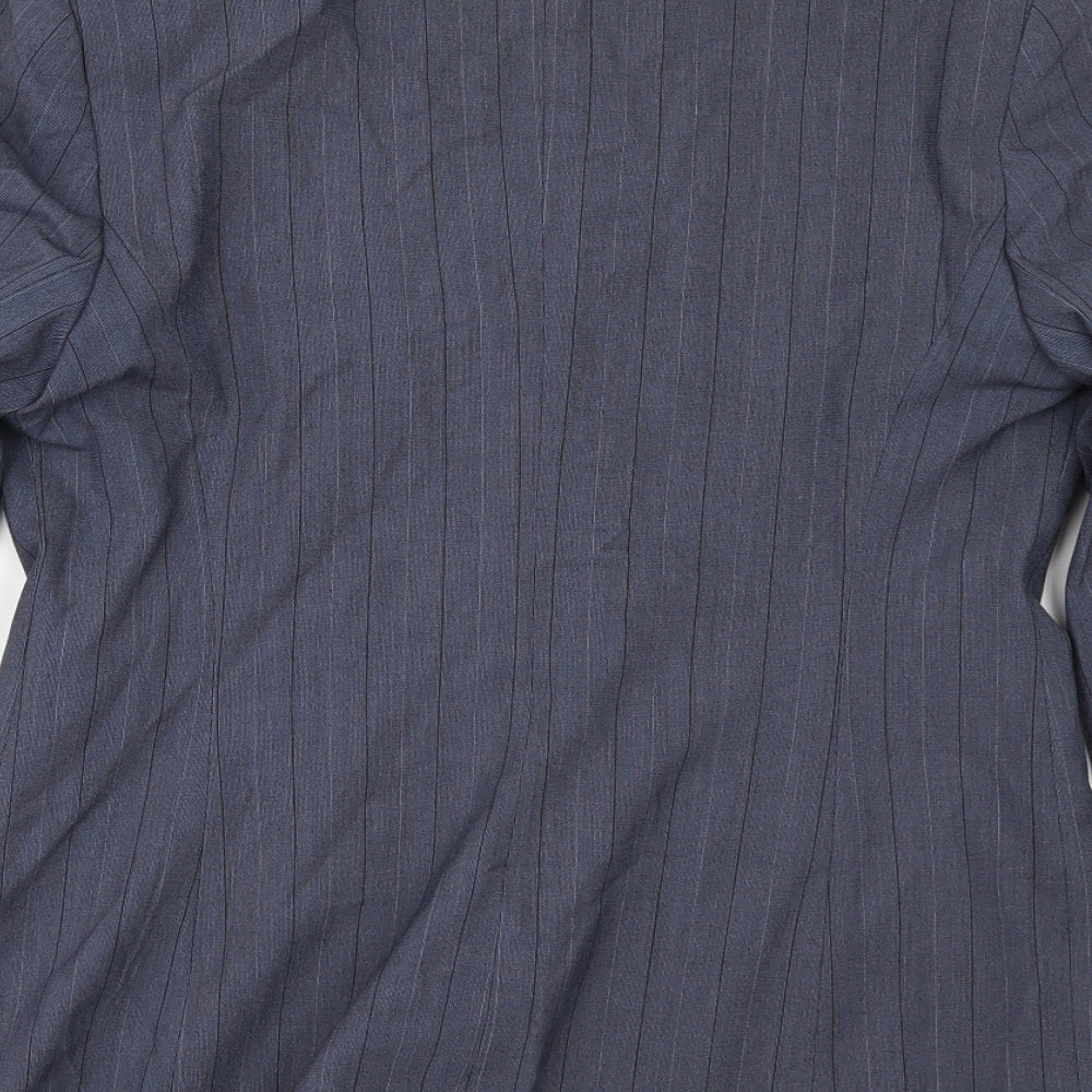 NEXT Womens Blue Striped  Jacket Suit Jacket Size 12