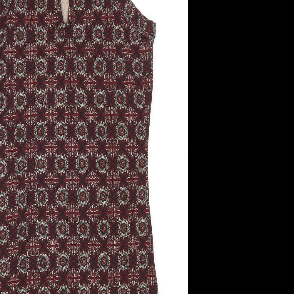 Miss Selfridge Womens Red Geometric  Mini  Size 10