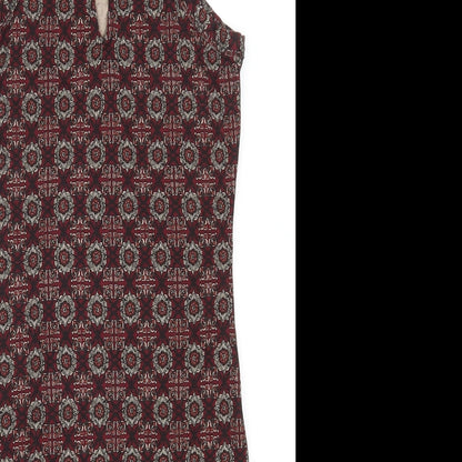 Miss Selfridge Womens Red Geometric  Mini  Size 10