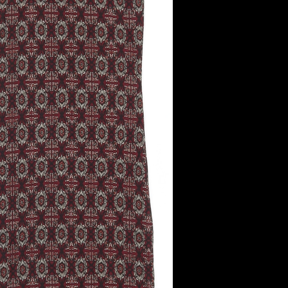 Miss Selfridge Womens Red Geometric  Mini  Size 10