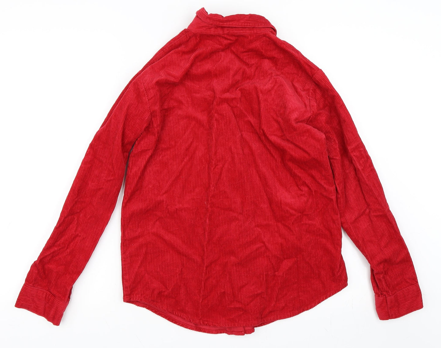 TU Womens Red   Basic Button-Up Size 8