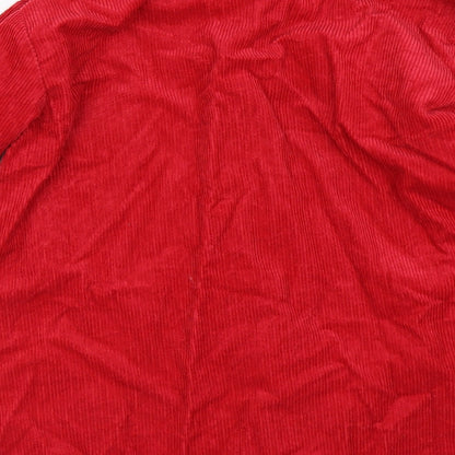TU Womens Red   Basic Button-Up Size 8