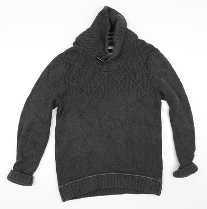 Debenhams Mens Grey   Henley Jumper Size S