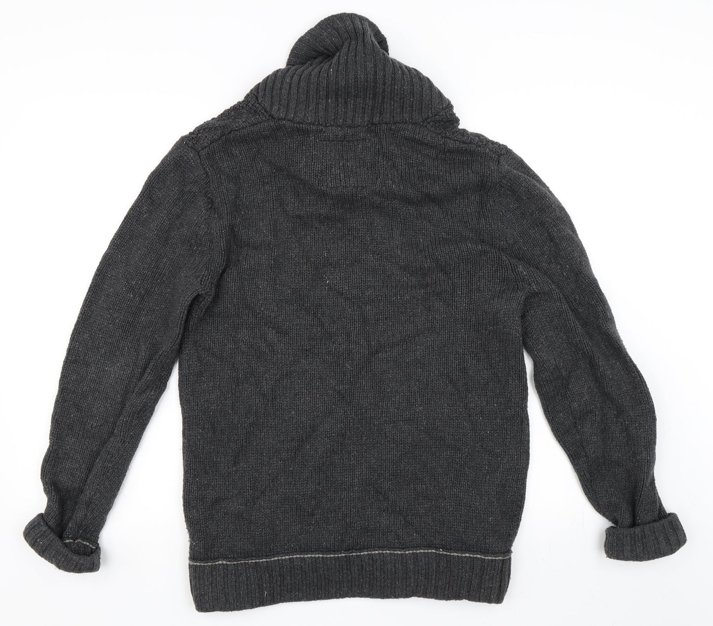 Debenhams Mens Grey   Henley Jumper Size S