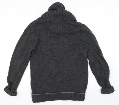 Debenhams Mens Grey   Henley Jumper Size S