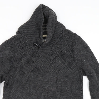 Debenhams Mens Grey   Henley Jumper Size S