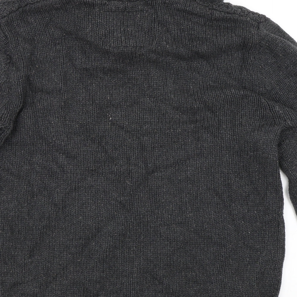 Debenhams Mens Grey   Henley Jumper Size S