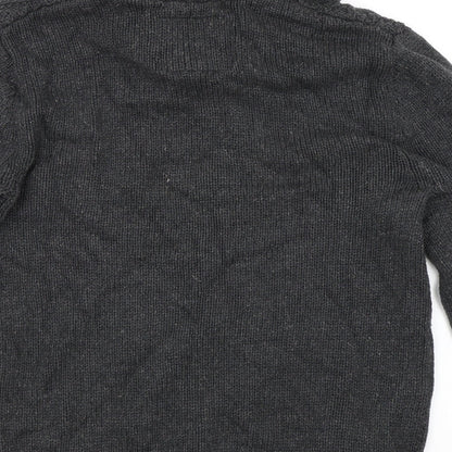 Debenhams Mens Grey   Henley Jumper Size S