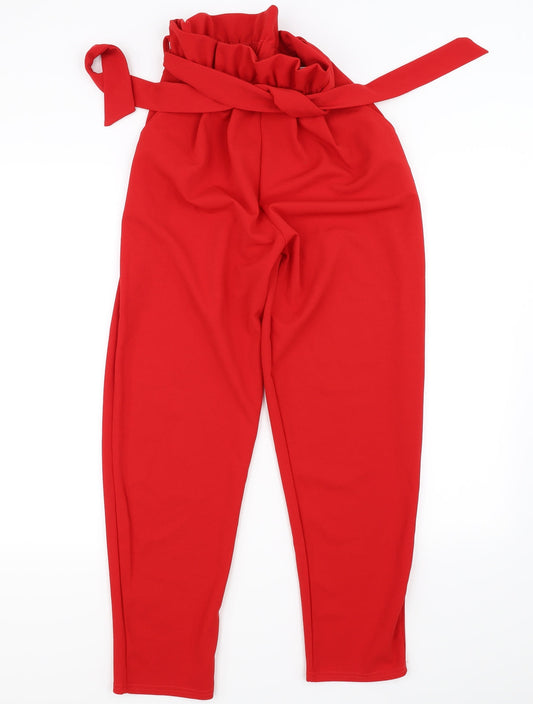 Womens UK Size 8 Stylewise Regular Fit  Red Trousers