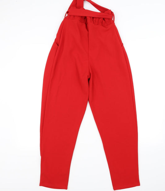 Womens UK Size 8 Stylewise Regular Fit  Red Trousers