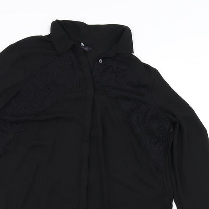 Womens UK Size 12 Marks and Spencer Black Basic Blouse