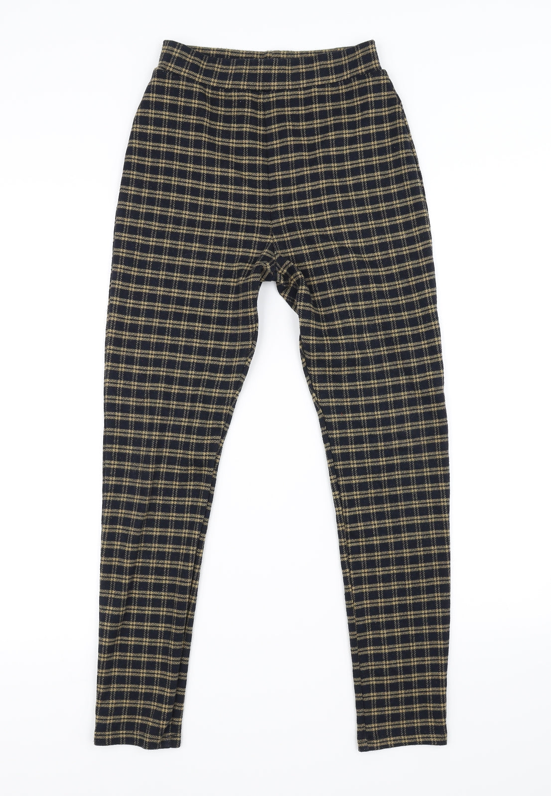 TU Womens Black Check  Trousers  Size 8 L26 in