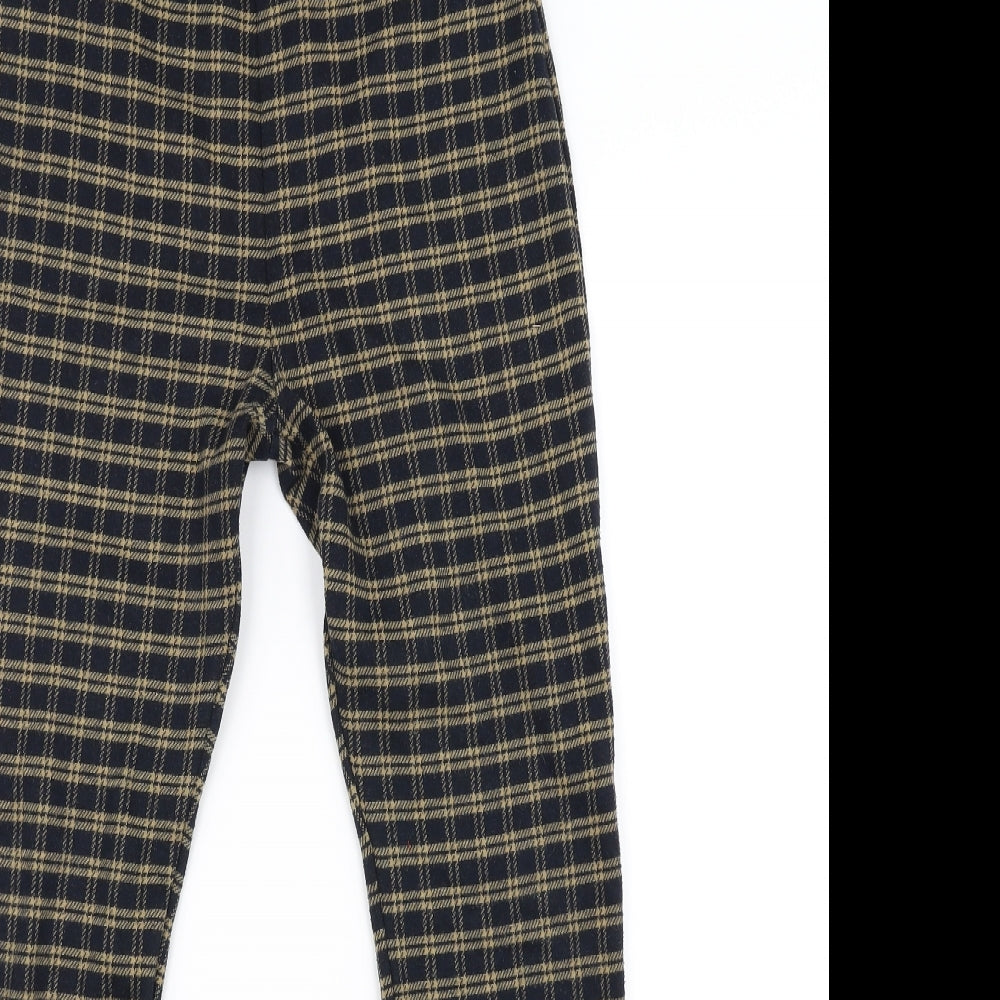 TU Womens Black Check  Trousers  Size 8 L26 in