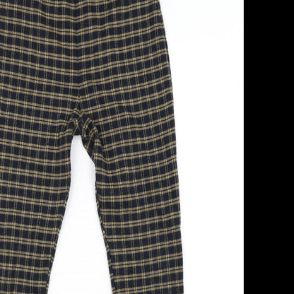 TU Womens Black Check  Trousers  Size 8 L26 in