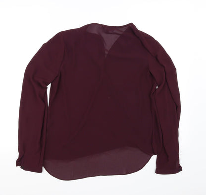Womens UK Size 10 New Look Purple Basic Blouse