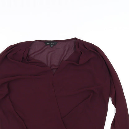 Womens UK Size 10 New Look Purple Basic Blouse