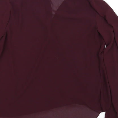 Womens UK Size 10 New Look Purple Basic Blouse