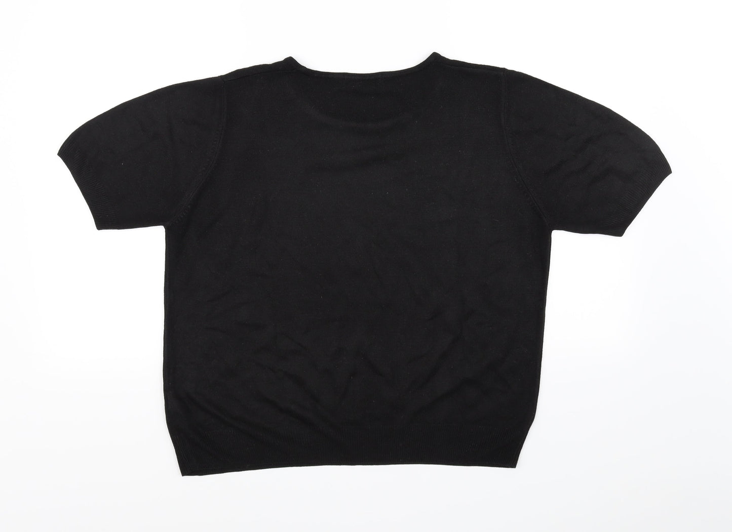 Womens UK Size 16 Marks and Spencer Black  T-Shirt