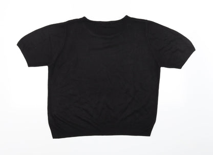 Womens UK Size 16 Marks and Spencer Black  T-Shirt