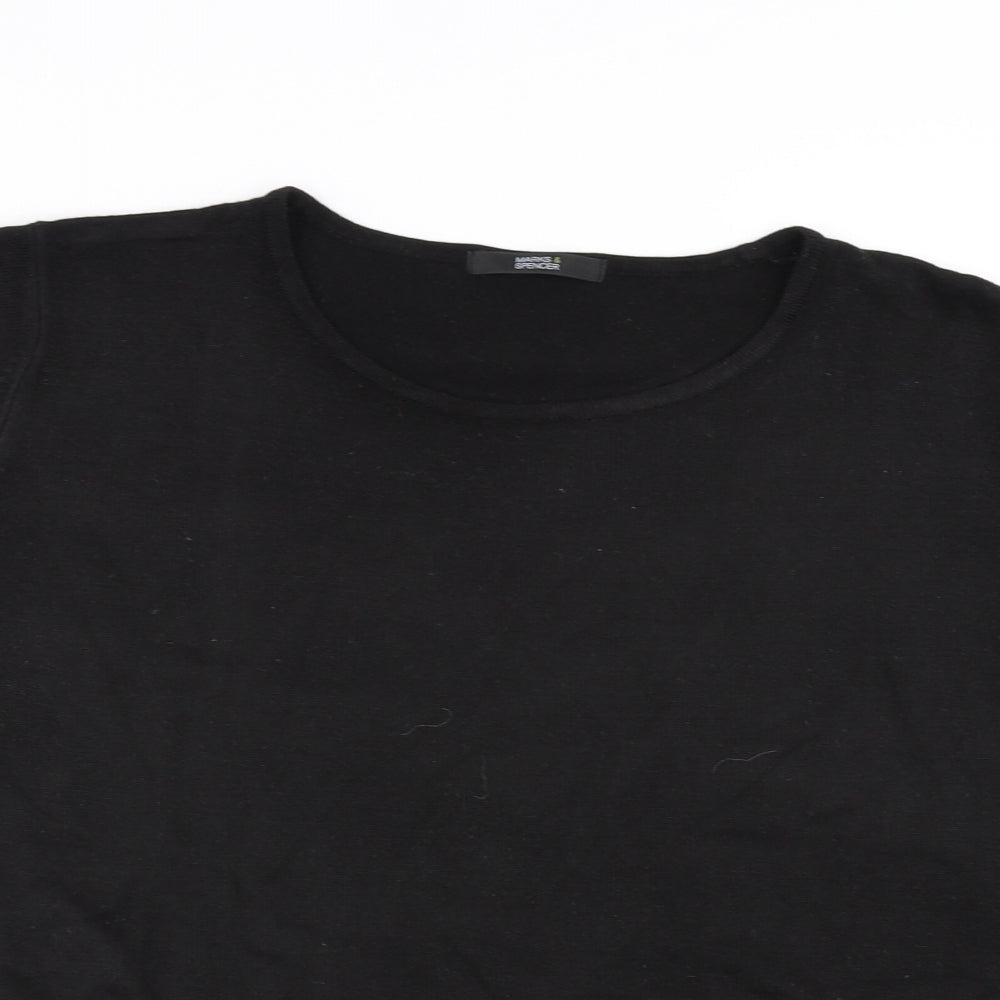 Womens UK Size 16 Marks and Spencer Black  T-Shirt