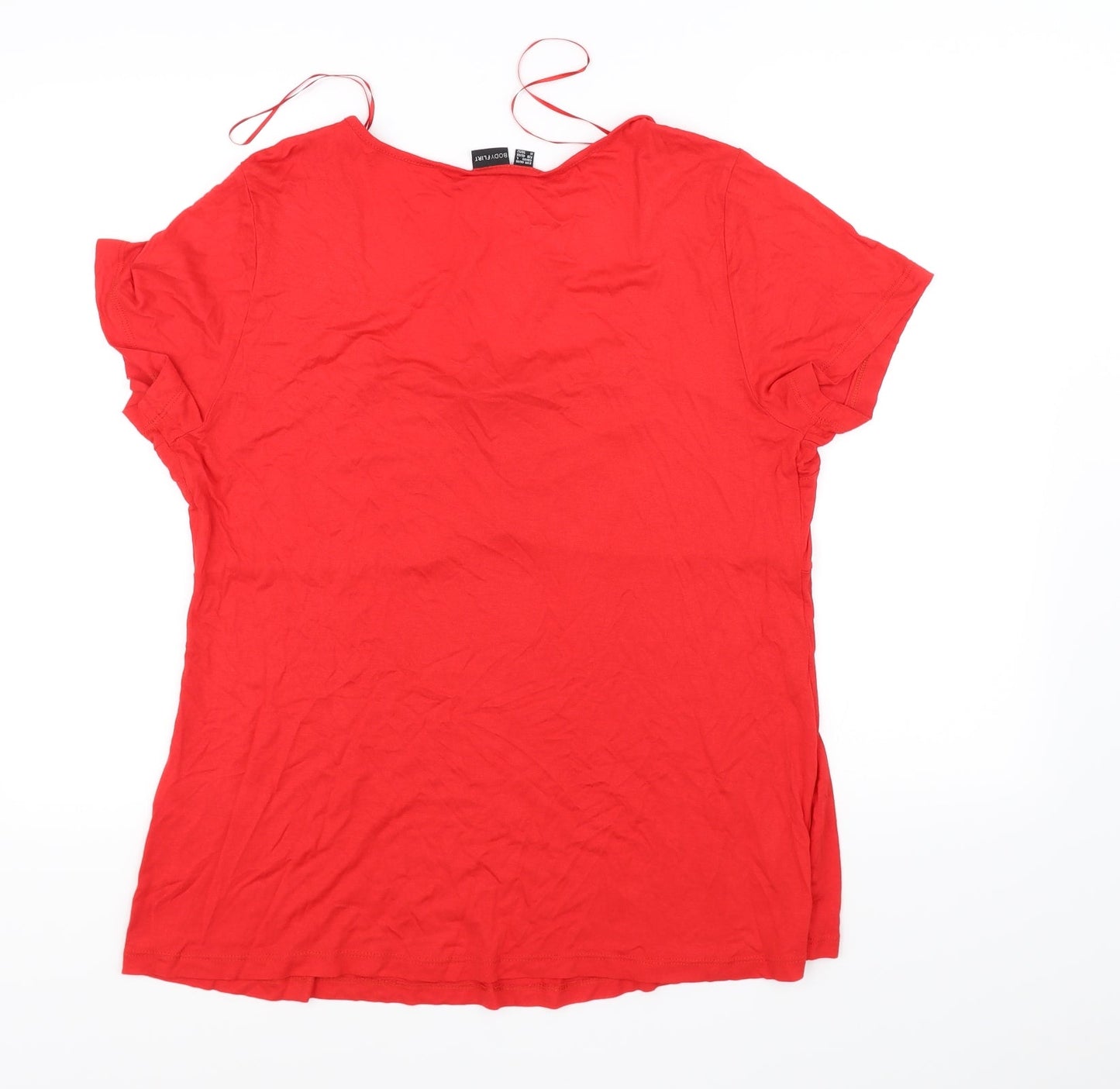Womens UK Size L Body Flirt Red Basic Blouse