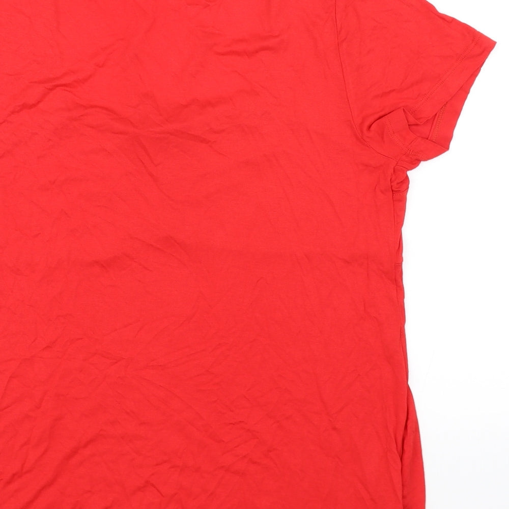Womens UK Size L Body Flirt Red Basic Blouse