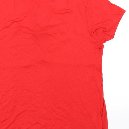 Womens UK Size L Body Flirt Red Basic Blouse