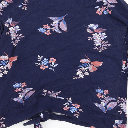 Womens UK Size 8 Marks and Spencer Blue Basic Blouse