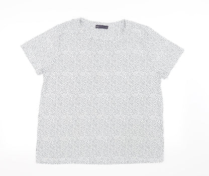 Womens UK Size 16 Marks and Spencer White Basic T-Shirt
