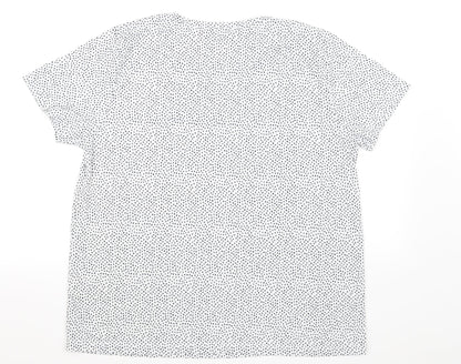 Womens UK Size 16 Marks and Spencer White Basic T-Shirt