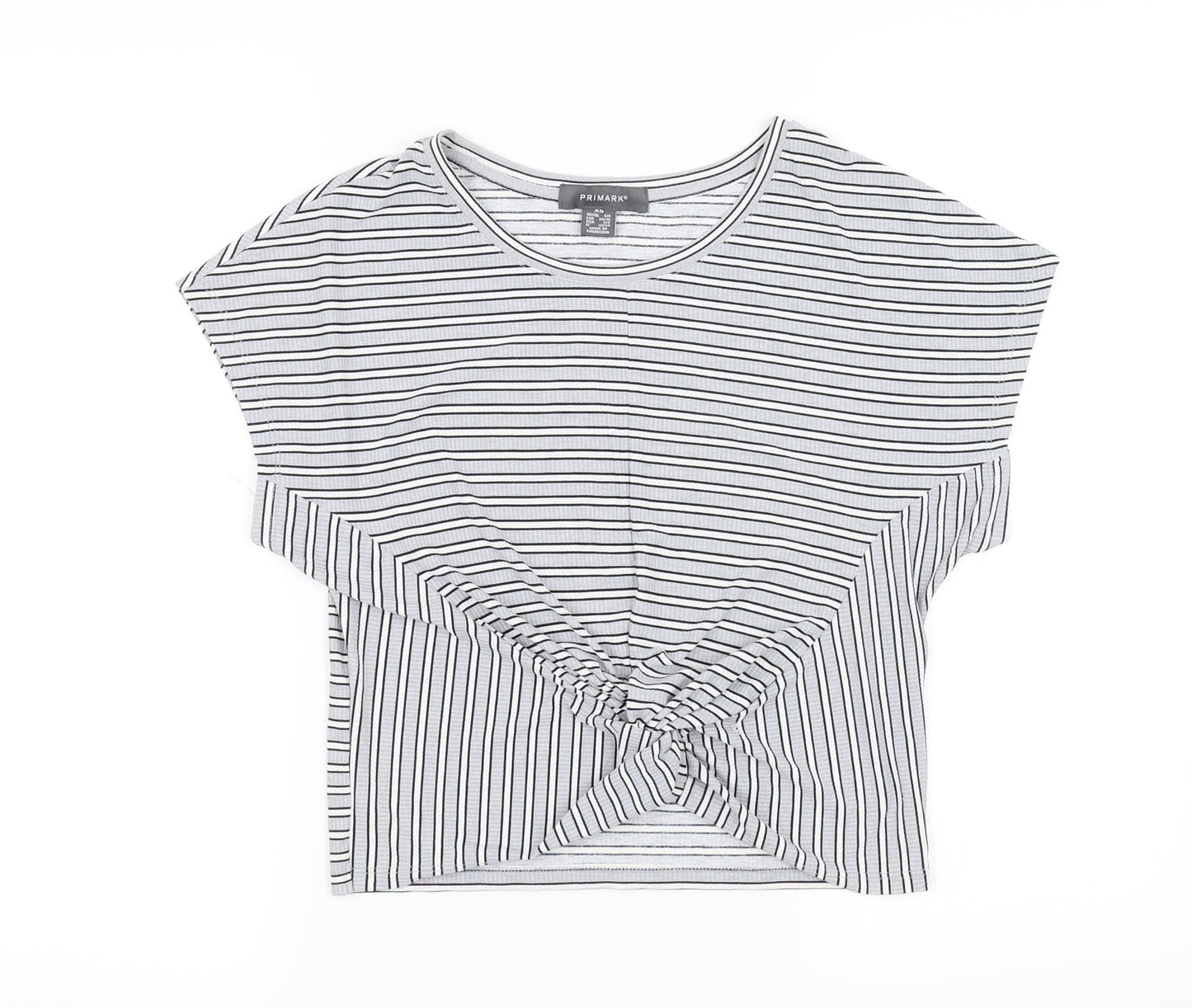 Primark Womens Grey Striped  Basic Blouse Size XS