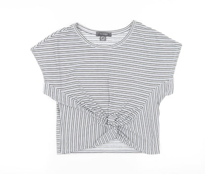 Primark Womens Grey Striped  Basic Blouse Size XS