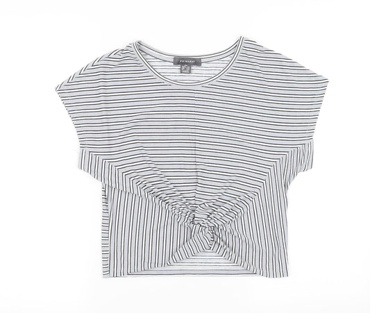 Primark Womens Grey Striped  Basic Blouse Size XS
