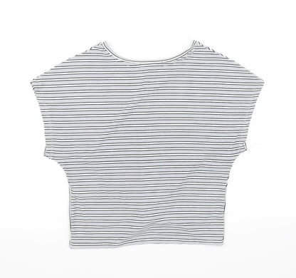 Primark Womens Grey Striped  Basic Blouse Size XS