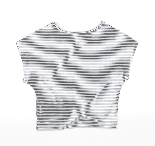 Primark Womens Grey Striped  Basic Blouse Size XS