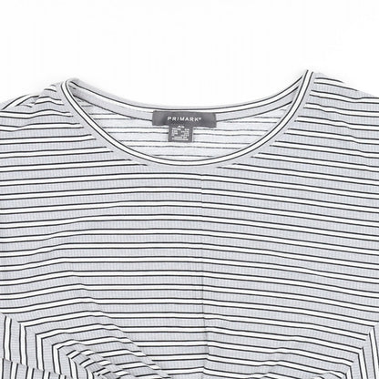 Primark Womens Grey Striped  Basic Blouse Size XS